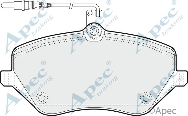 APEC BRAKING Piduriklotsi komplekt,ketaspidur PAD1404